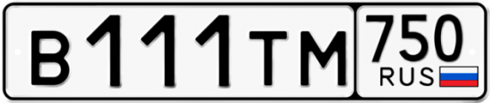 Автомобильный номер В111ТМ 750