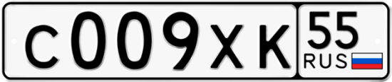 Автомобильный номер С009ХК 55