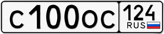 Автомобильный номер С100ОС 124
