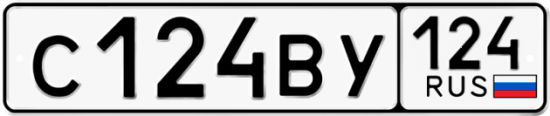 Автомобильный номер С124ВУ 124