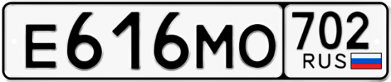 Автомобильный номер Е616МО 702