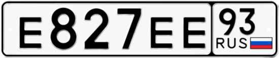 Автомобильный номер Е827ЕЕ 93