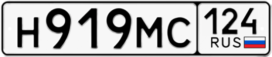Автомобильный номер Н919МС 124