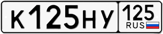 Автомобильный номер К125НУ 125
