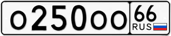 Автомобильный номер О250ОО 66