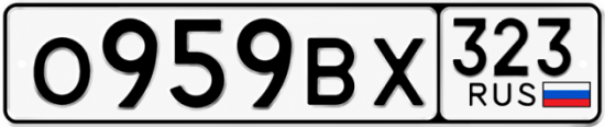 Купить гос номер О959ВХ 323