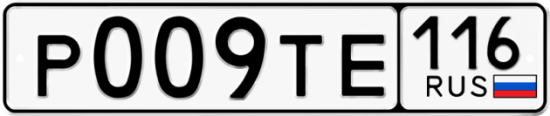 Автомобильный номер Р009ТЕ 116