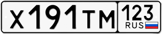 Автомобильный номер Х191ТМ 123