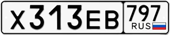 Автомобильный номер Х313ЕВ 797