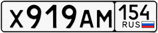 Автомобильный номер Х919АМ 154
