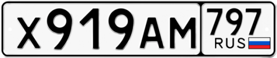Автомобильный номер Х919АМ 797