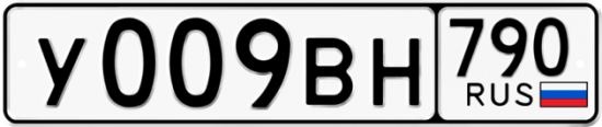 Автомобильный номер У009ВН 790