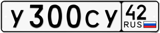 Автомобильный номер У300СУ 42